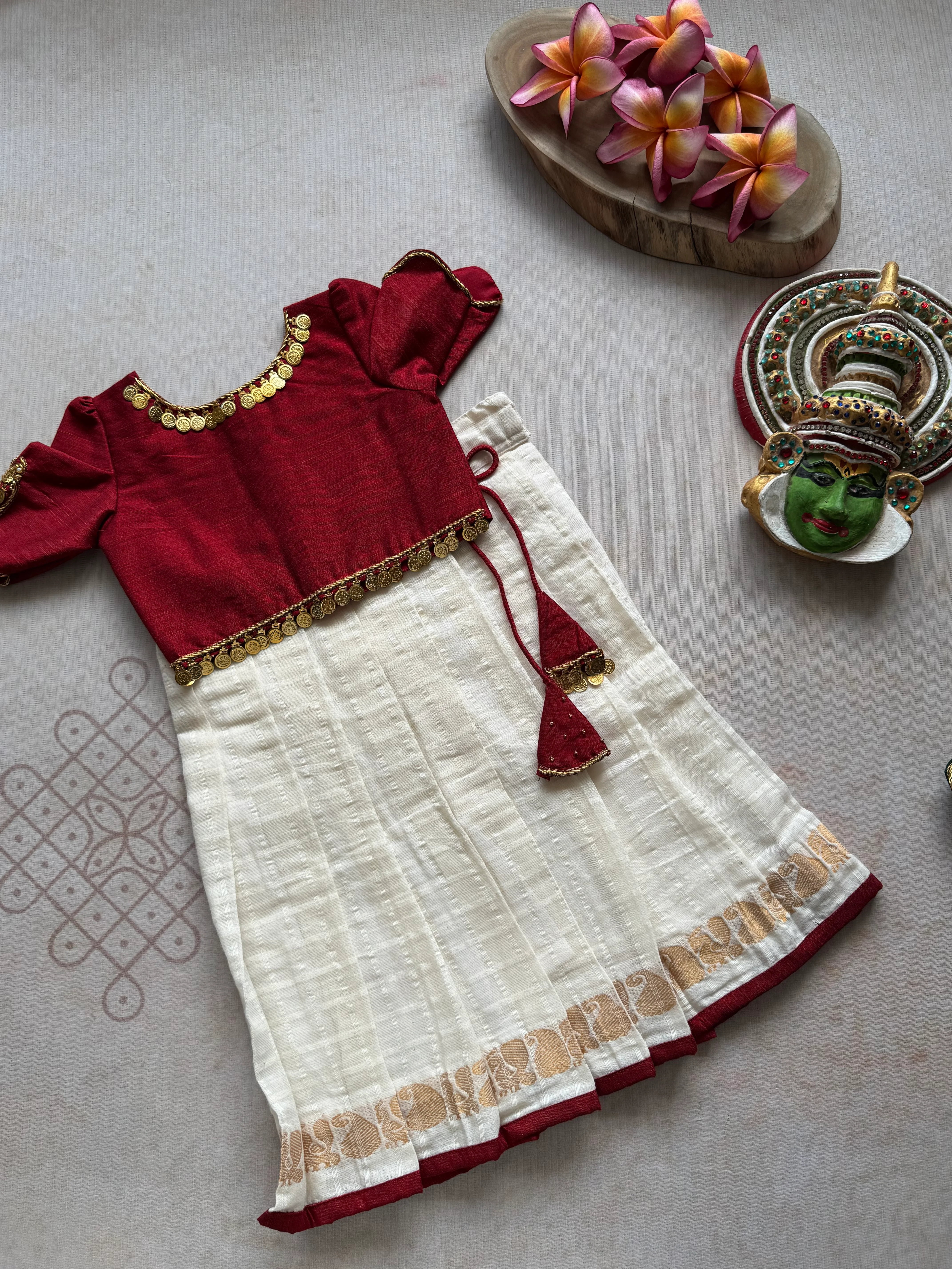 Aabarna Kids Crop Top & Skirt – Festive Ethnic Wear - Image 3