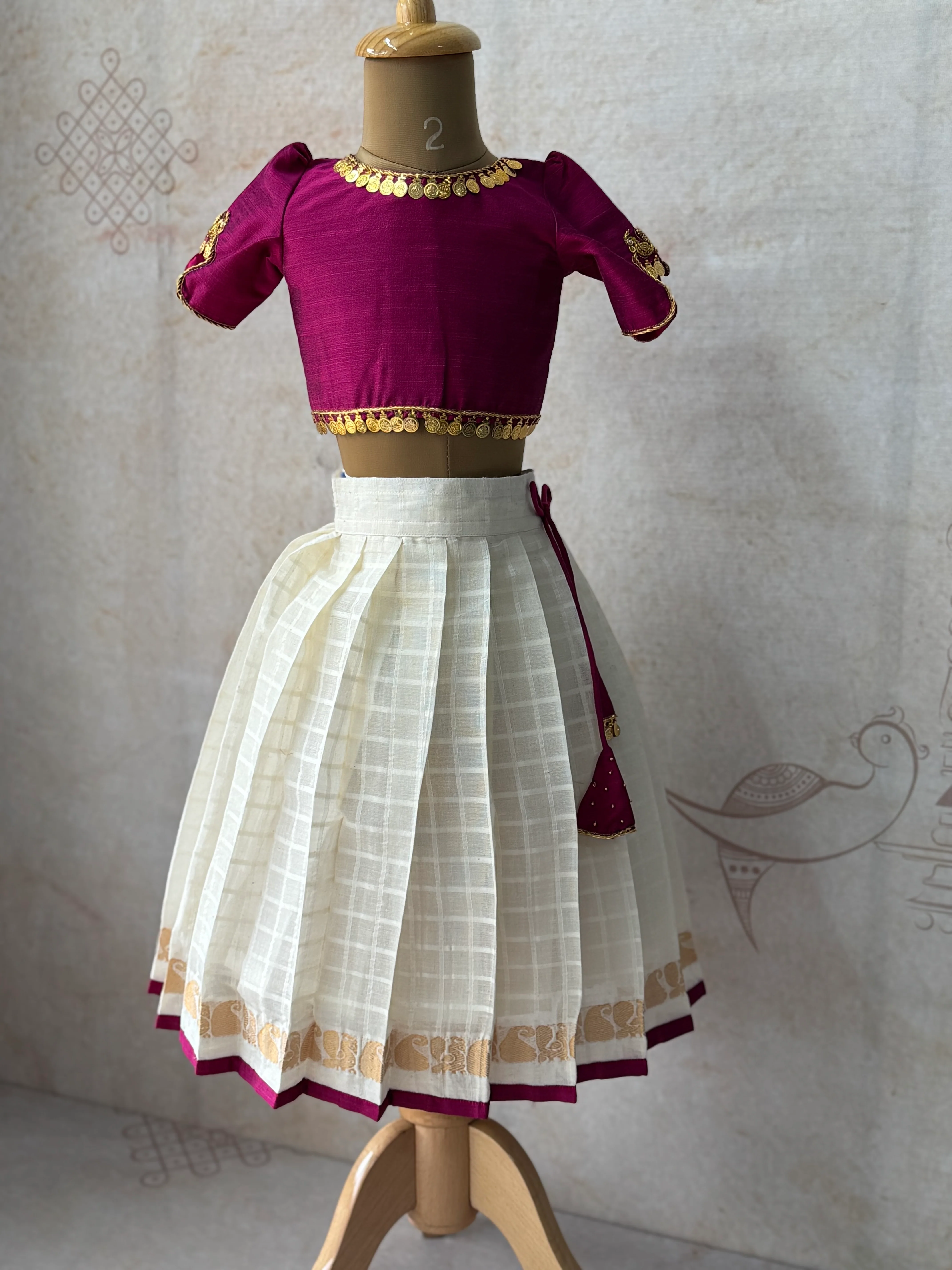 Aabarna Kids Crop Top & Skirt – Festive Ethnic Wear - Image 7