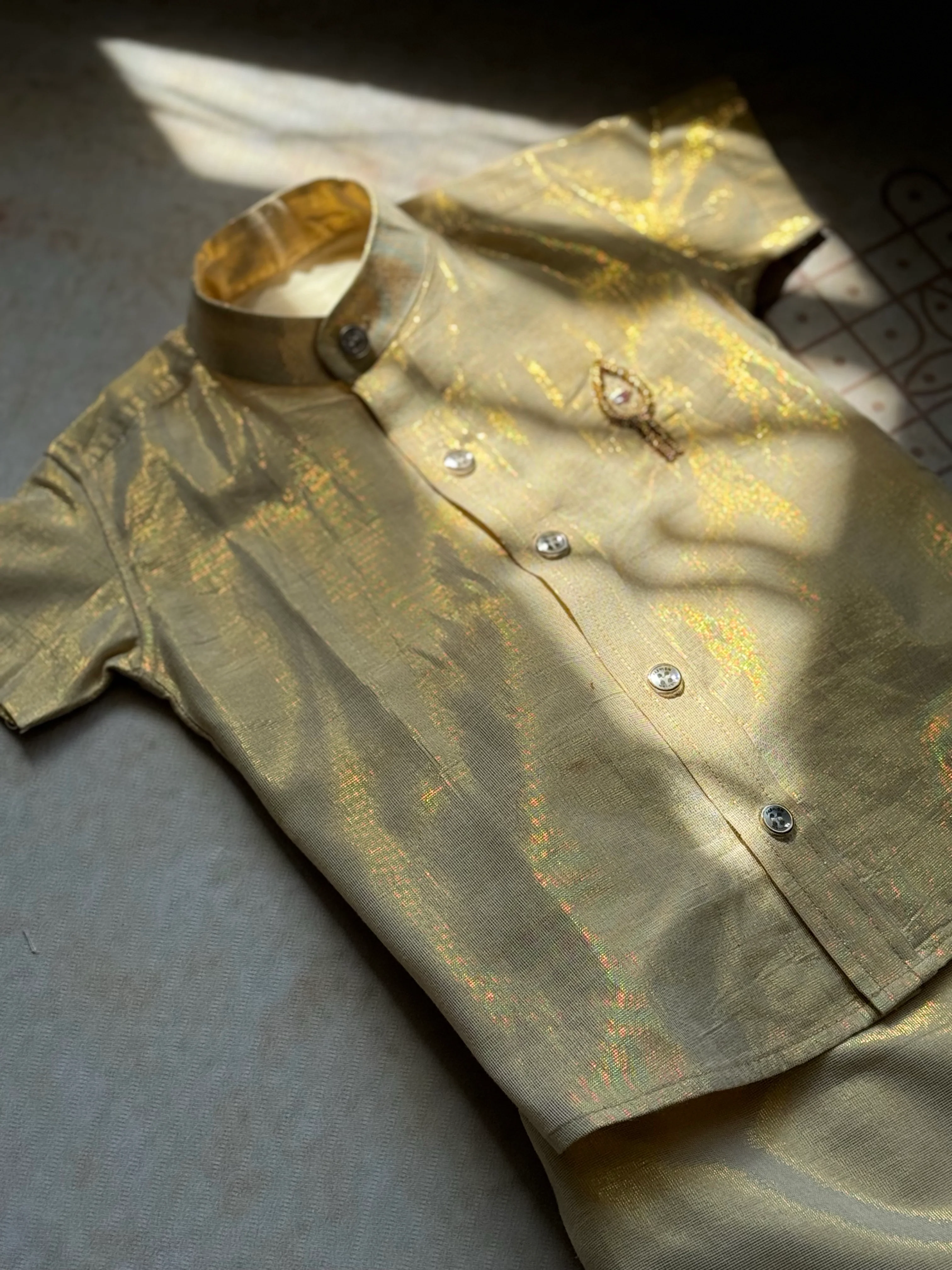 Boys Customisable Dhoti and Shirt - Express - Image 2