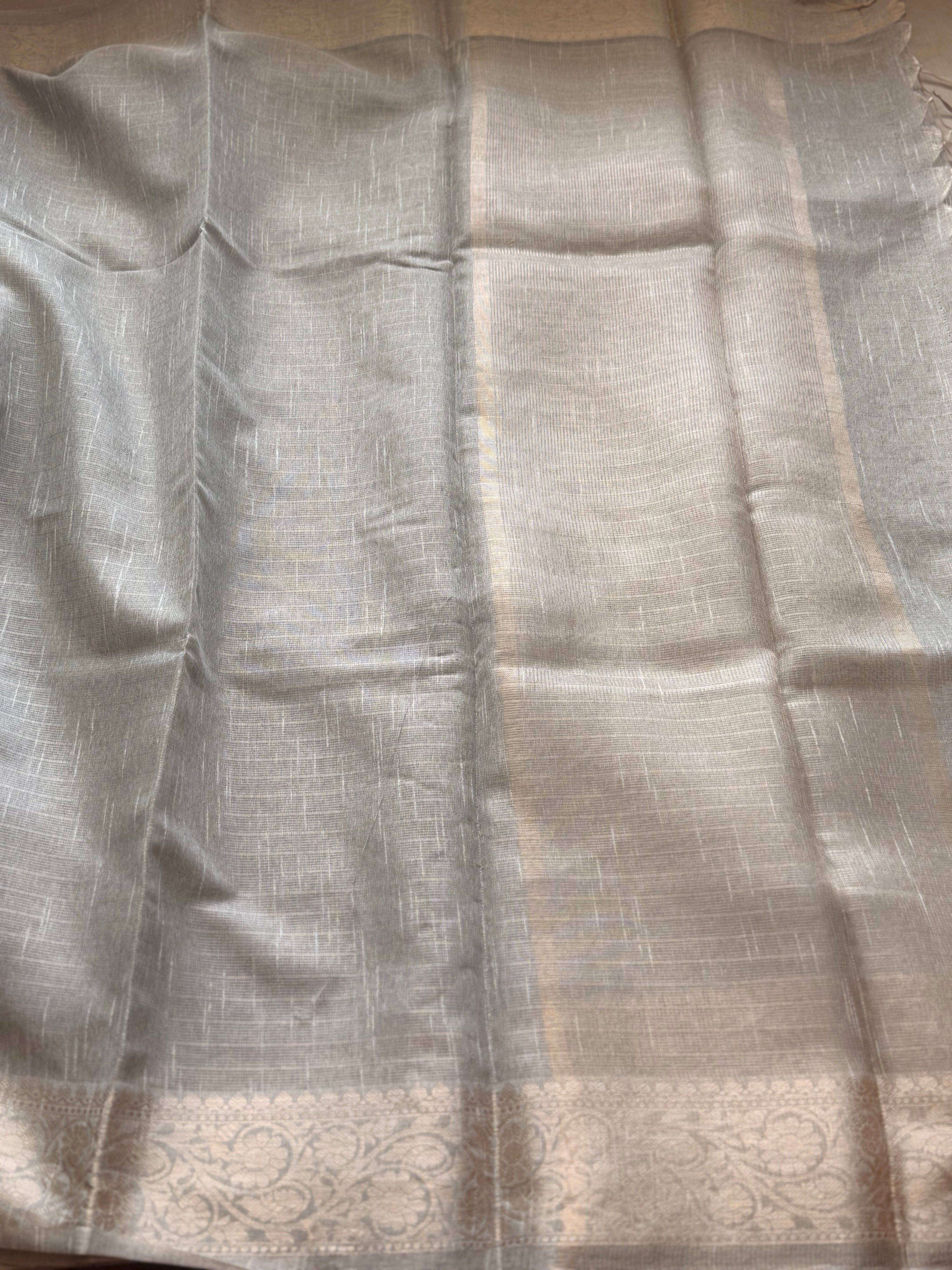 Ciranya Linen - Kora Saree - Image 5