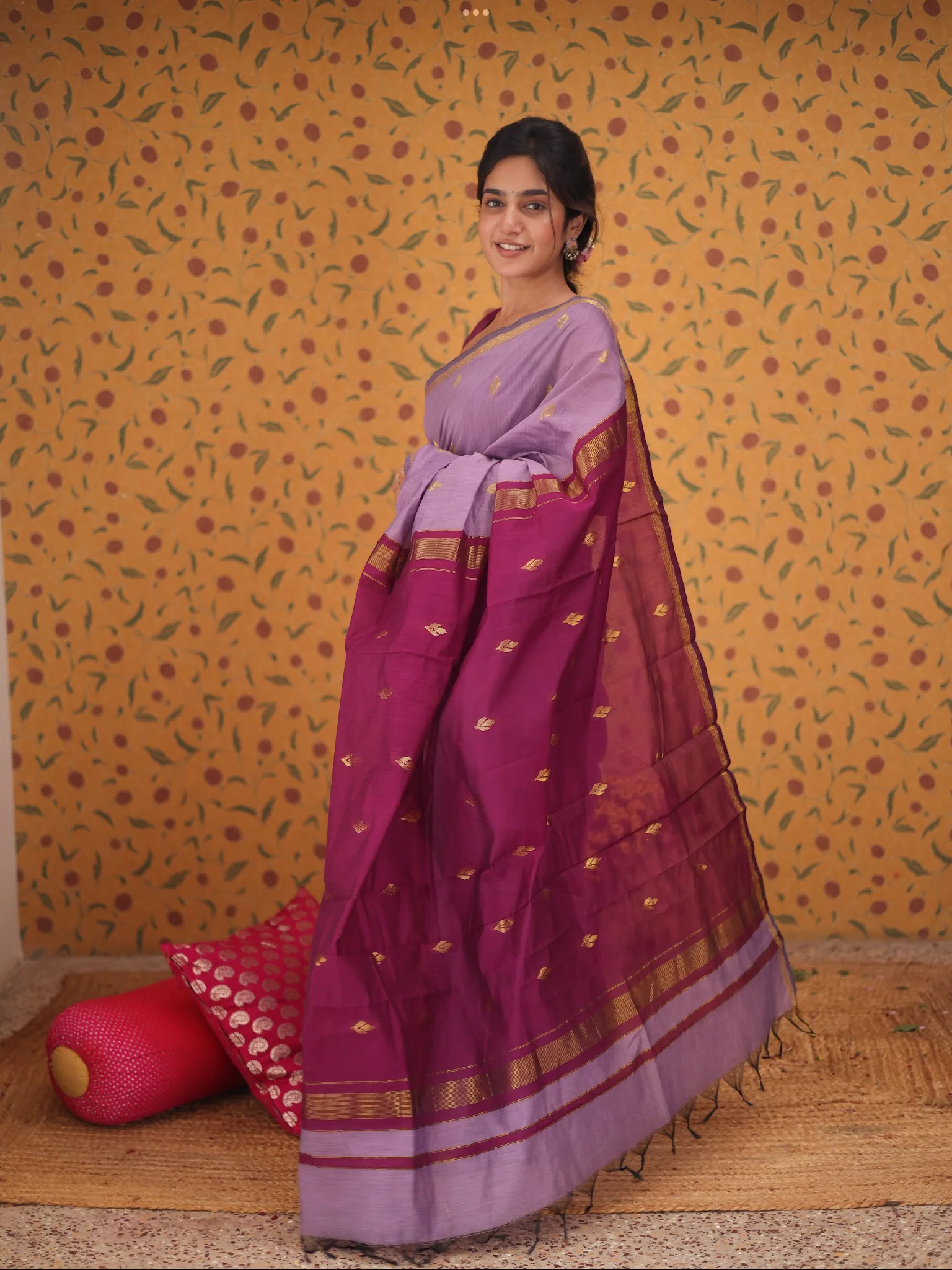 Maheshwari Silk Cotton Saree - Image 6