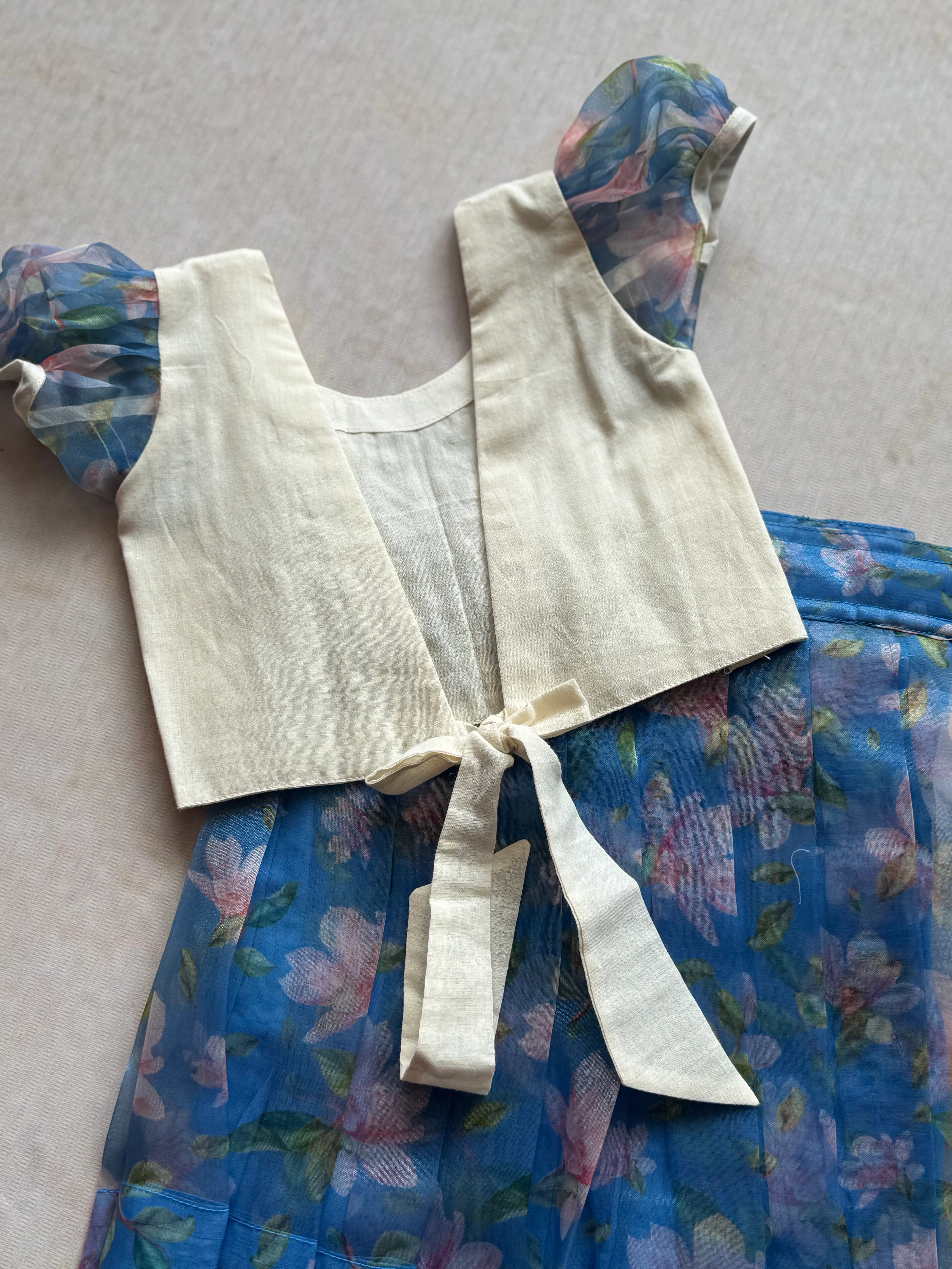 Organza Crop top and Skirt - Onam Edit - Image 4