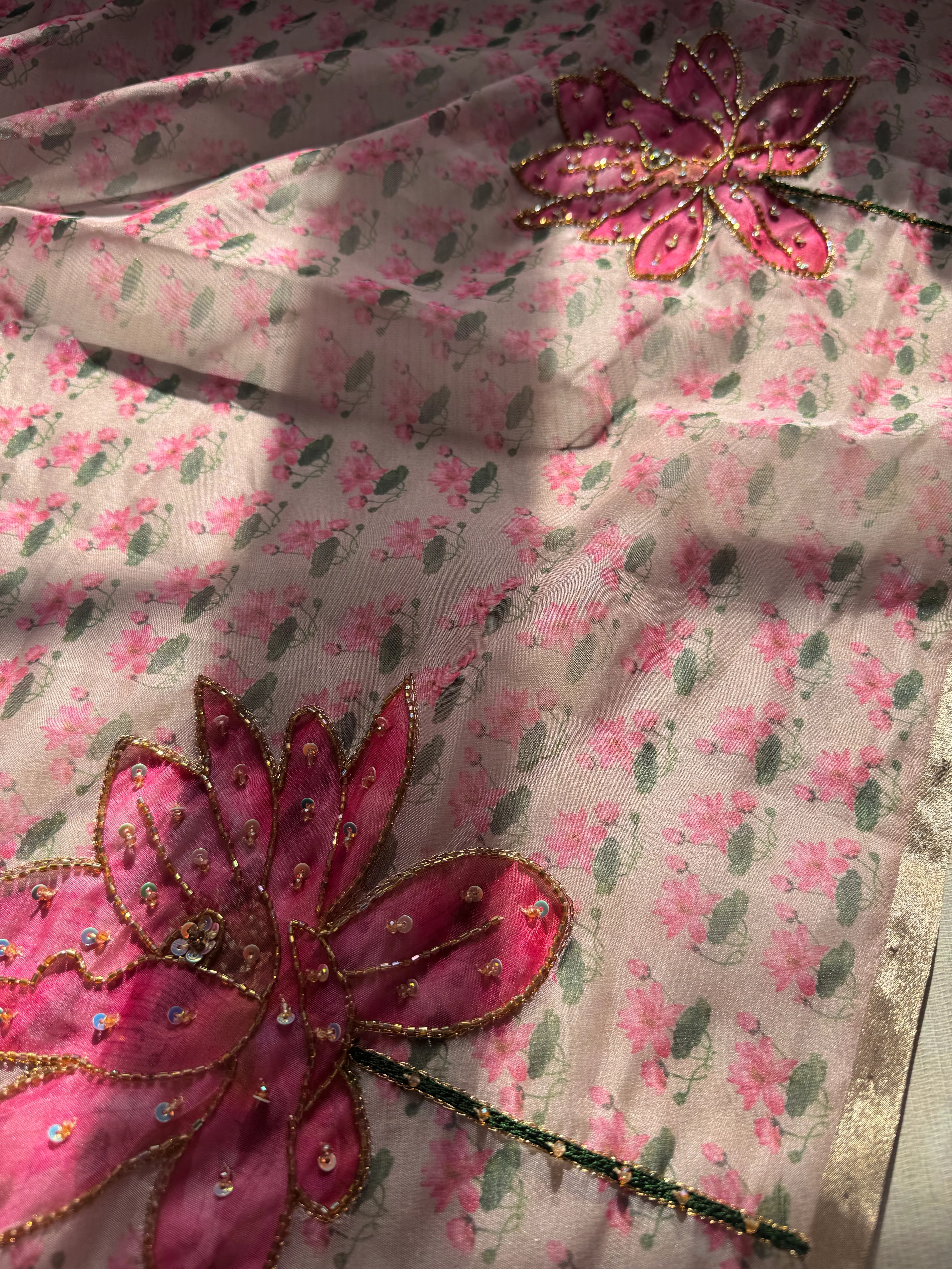 Padmam Saree with Sequin’s - Onam Edit - Image 8