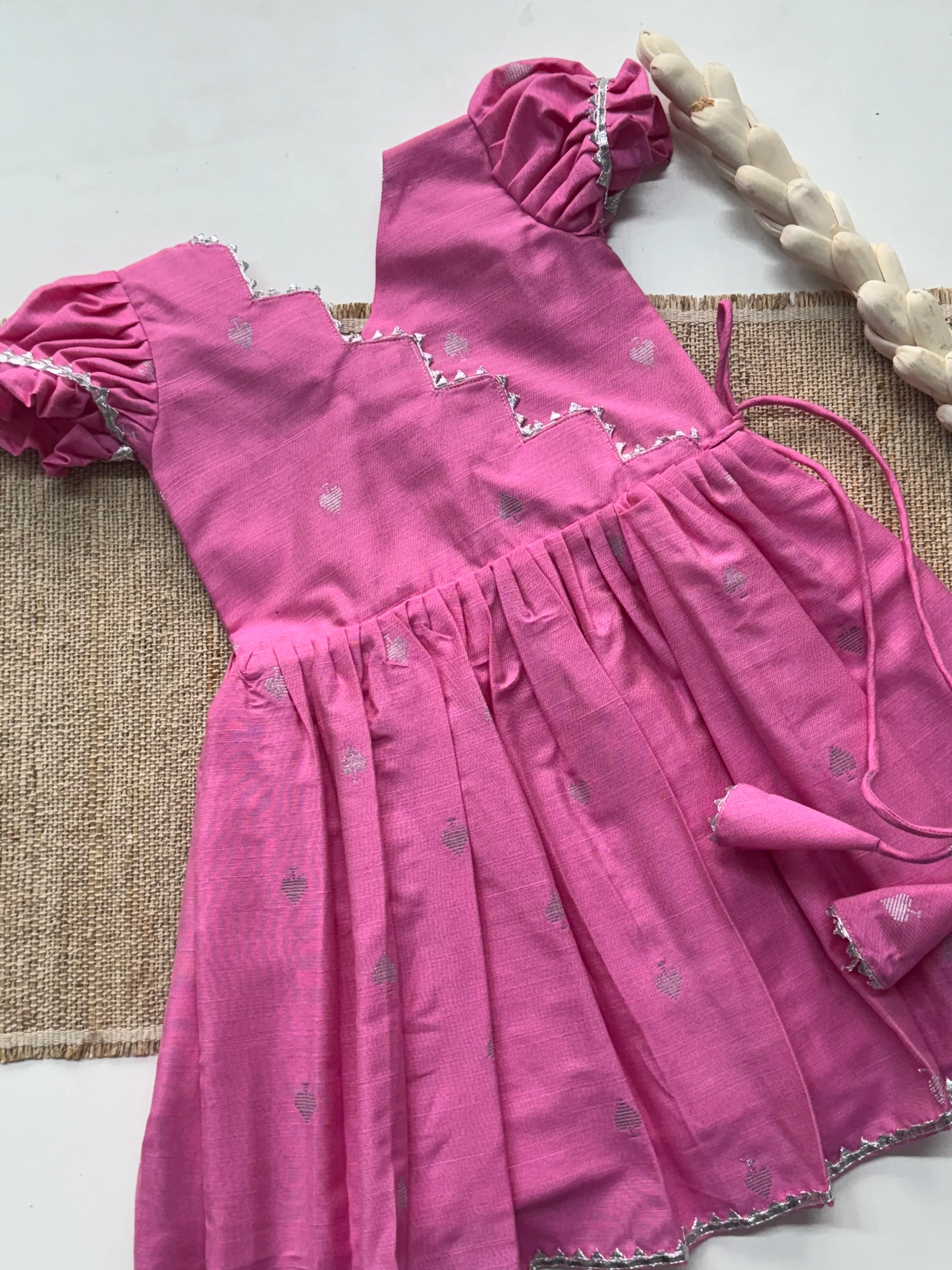 Pastel silk kids dress