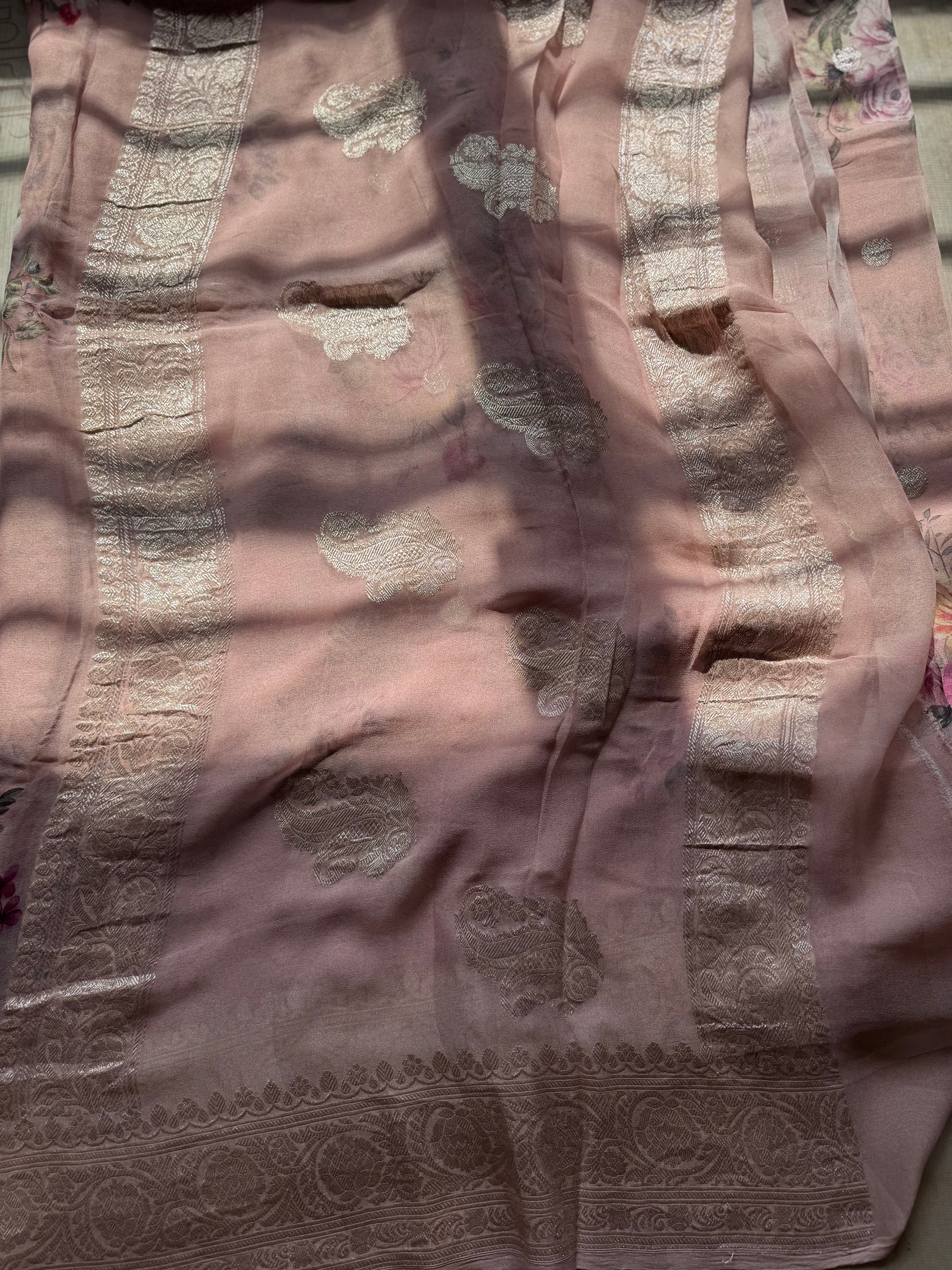 Pure Floral Khaddi Georgette - Image 10