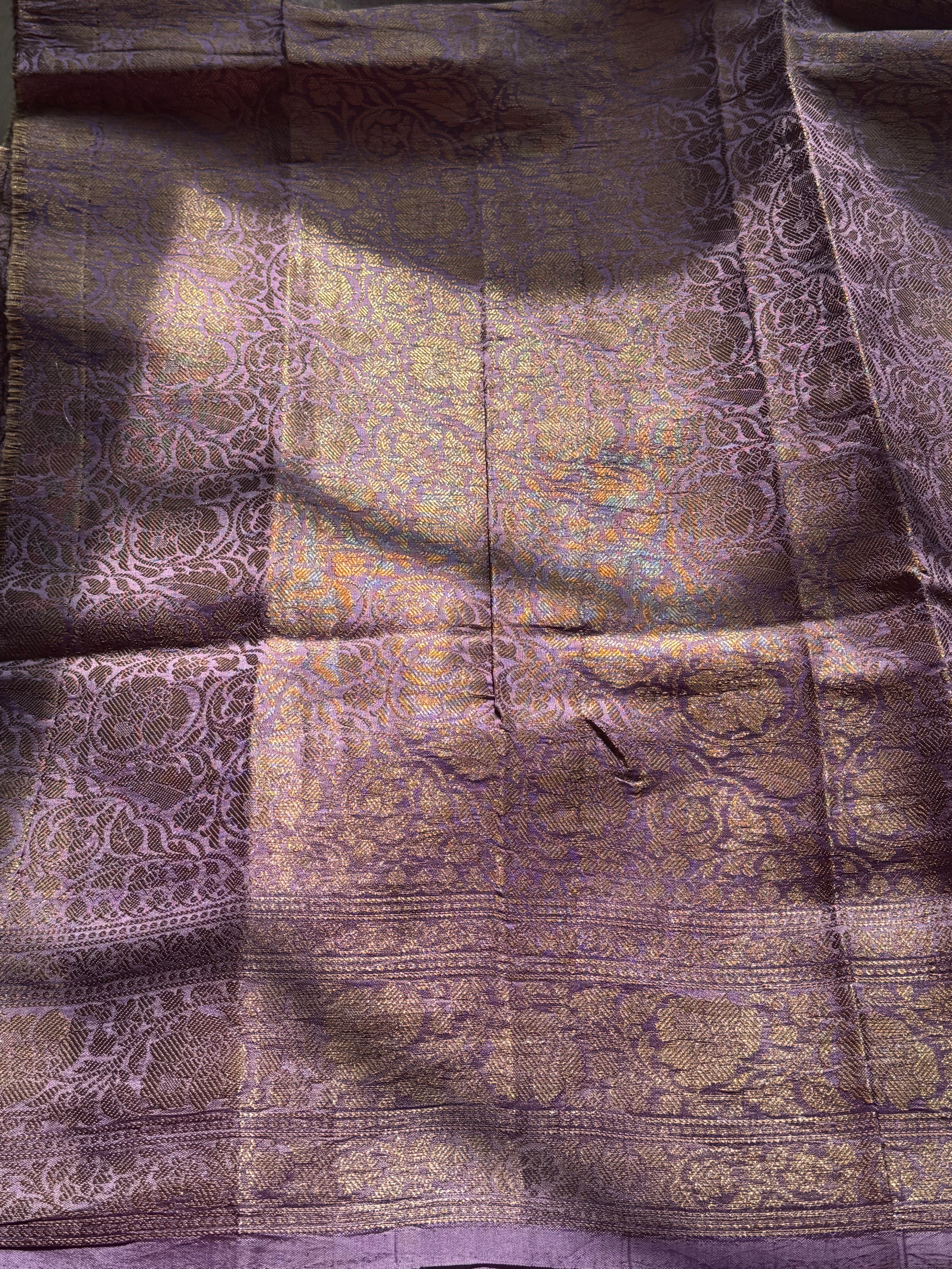 Pure Molten Gold Tissue Saree - Image 5